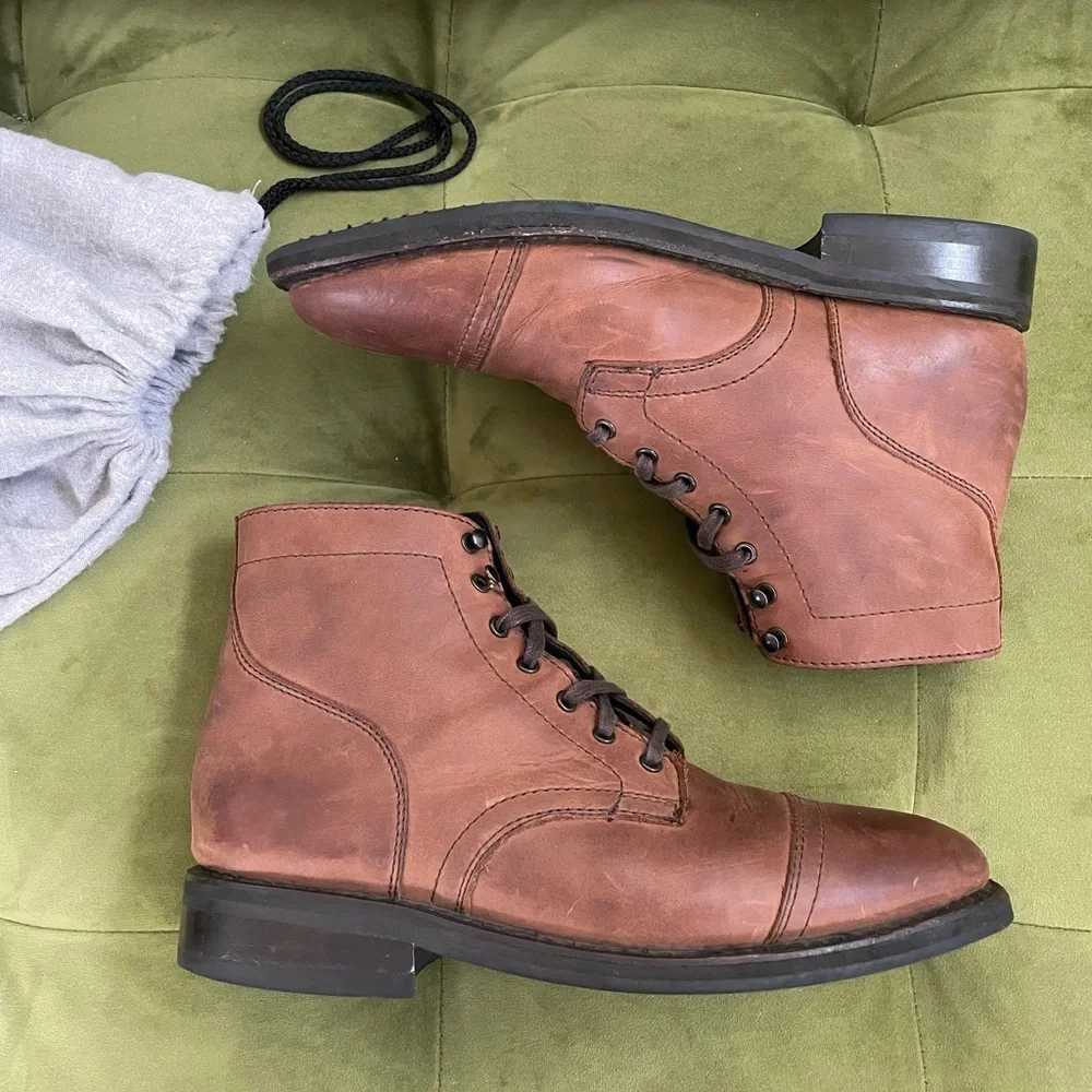 Thursday Boots - Mens Terracotta Captain Boot Handcrafter Leather - Picture 5 of 8